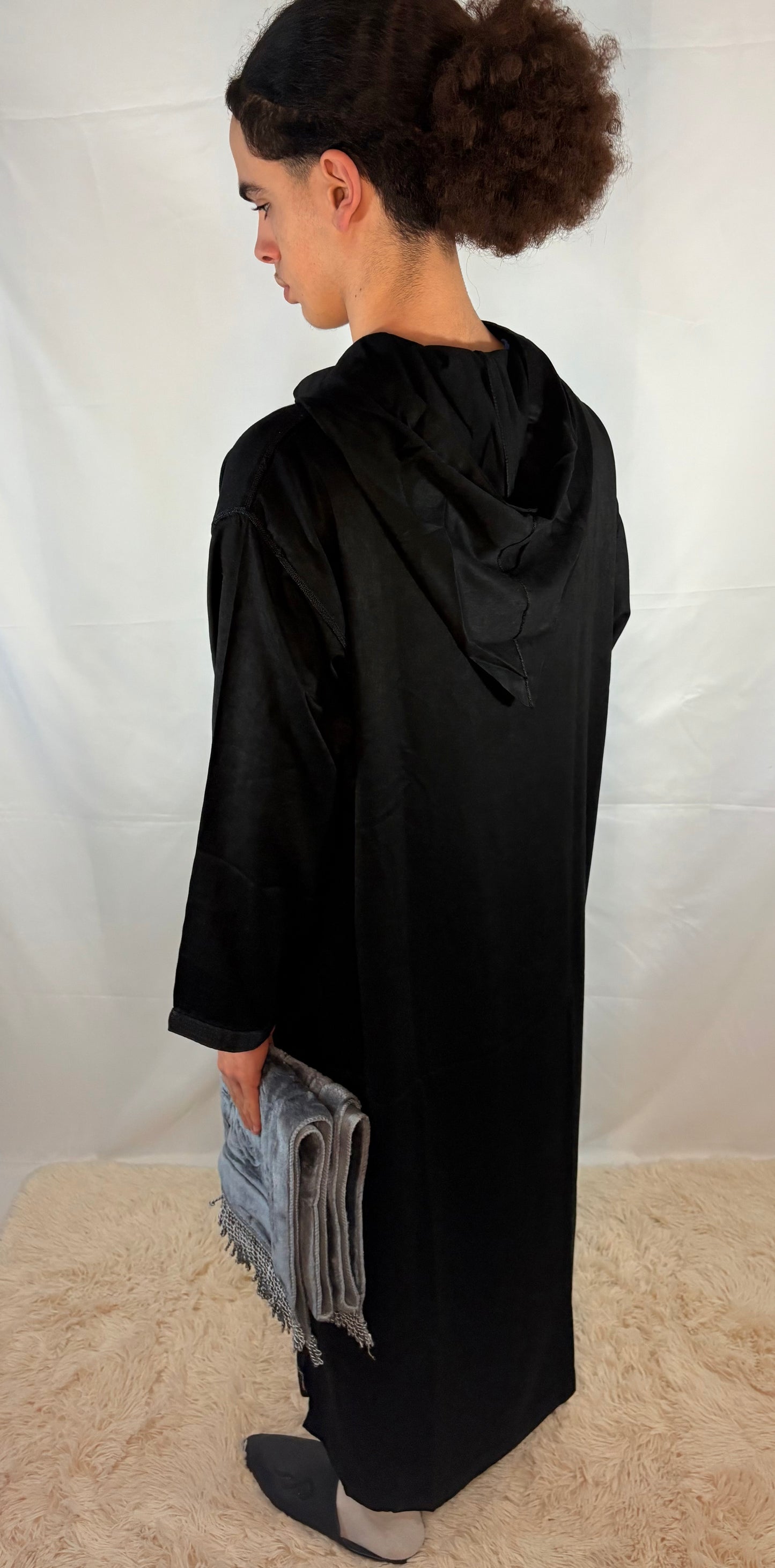 Djellaba Schwarz Premium