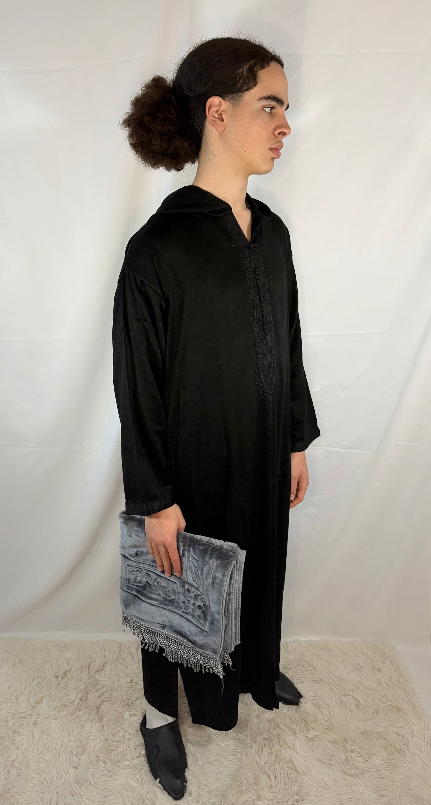 Djellaba Schwarz Premium