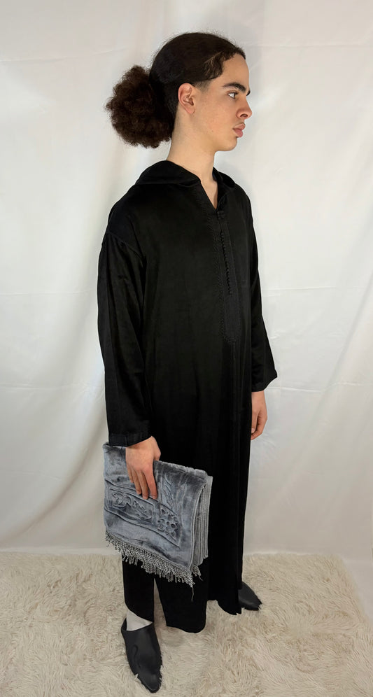 Djellaba Schwarz Premium
