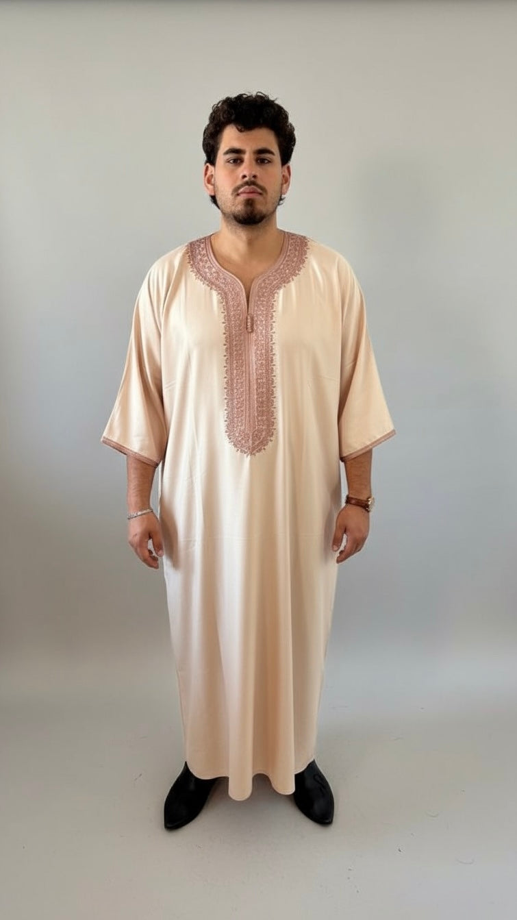 Gandoura Amir Rosegold