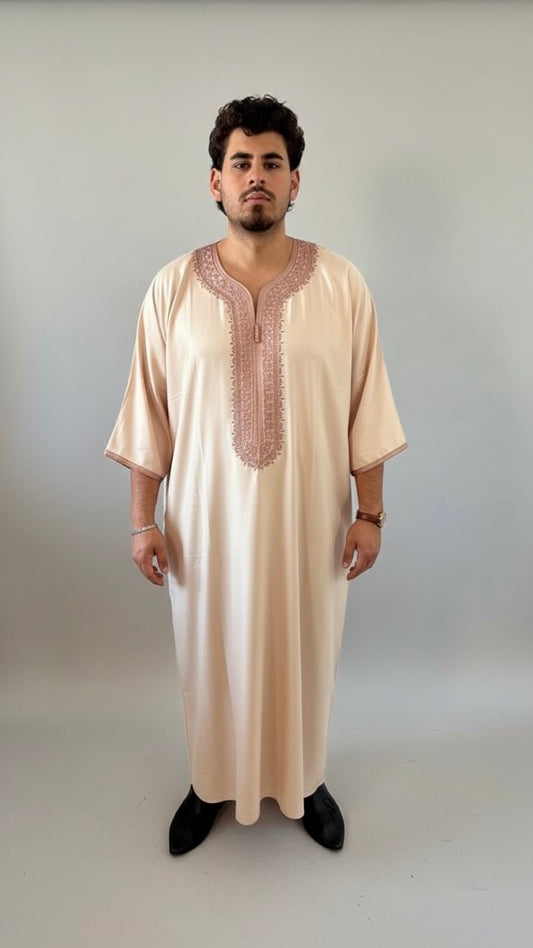 Gandoura Amir Rosegold