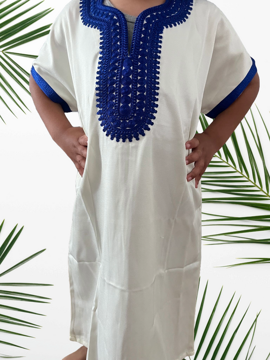 Gandoura Kids - Off-White/Blue