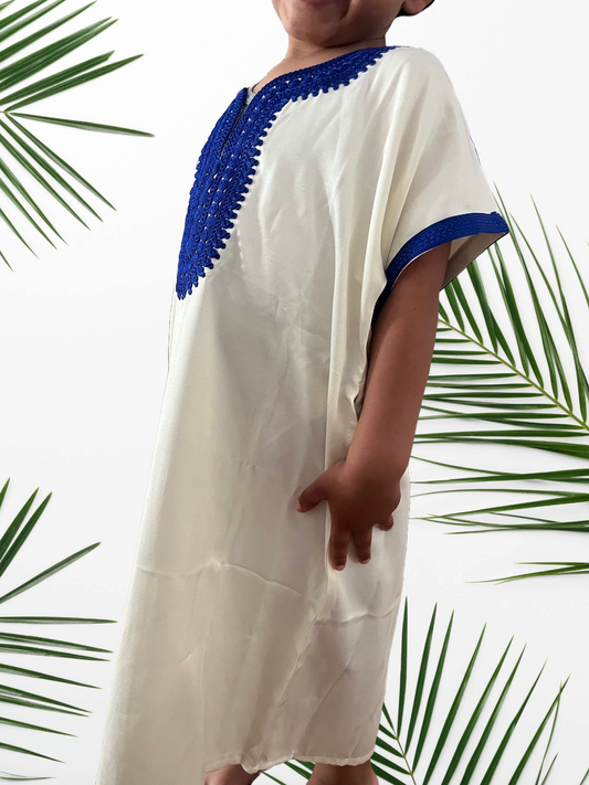Gandoura Kids - Off-White/Blue